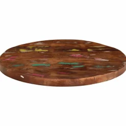 vidaXL Dessus de table Ø 40x2,5 cm rond bois massif de récupération