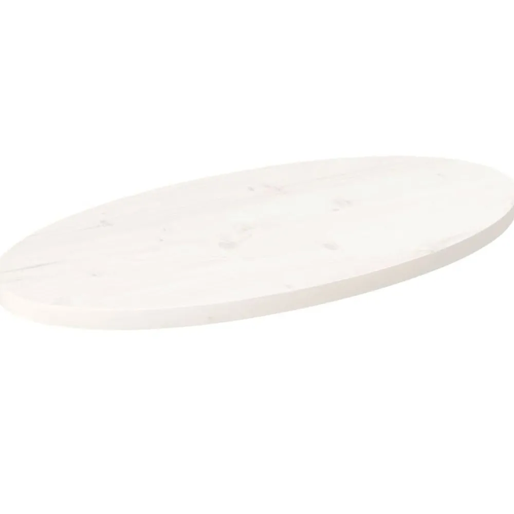 Accessoires Pour Tables-vidaXL Dessus de table 70x35x2,5 cm bois de pin massif ovale Blanc