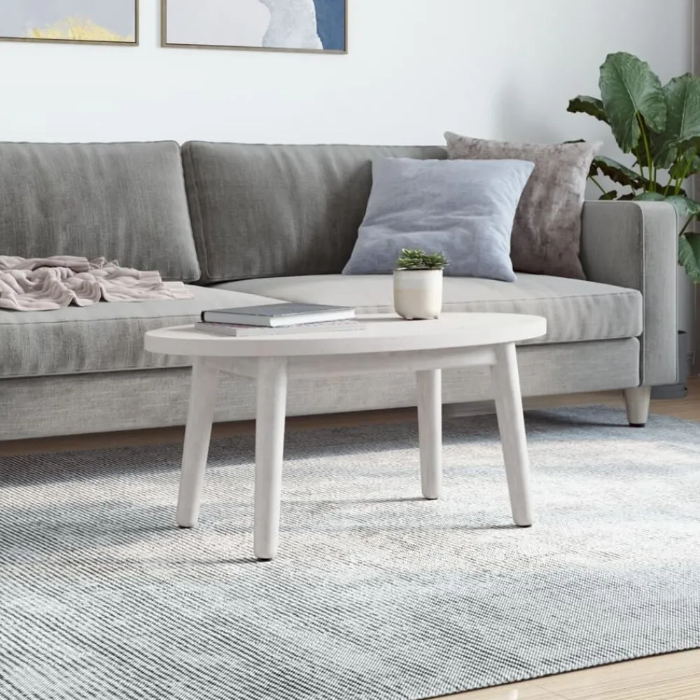 Accessoires Pour Tables-vidaXL Dessus de table 70x35x2,5 cm bois de pin massif ovale Blanc