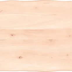 vidaXL Dessus de table bois chêne massif non traité bordure assortie
