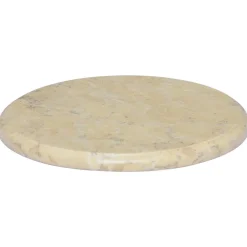 vidaXL Dessus de table Crème Ø40x2,5 cm Marbre