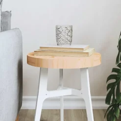 vidaXL Dessus de table rond Ø30x3 cm bois de pin massif