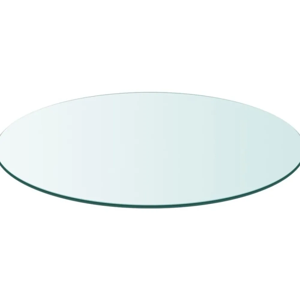 Accessoires Pour Tables-vidaXL Dessus de table ronde en verre trempé 300 mm Transparent