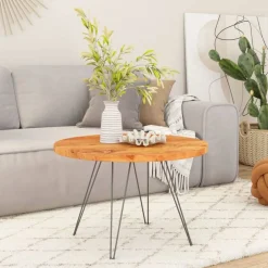 vidaXL Dessus de table Ø40x3,8 cm rond bois massif d'acacia