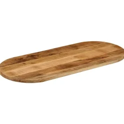 vidaXL Dessus de table 80x40x2,5 cm ovale bois massif de manguier brut