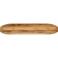 vidaXL Dessus de table 80x40x2,5 cm ovale bois massif de manguier brut