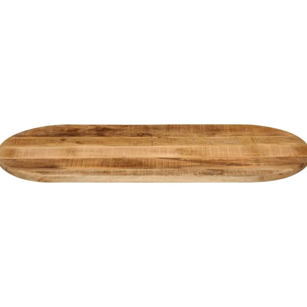 vidaXL Dessus de table 80x40x2,5 cm ovale bois massif de manguier brut