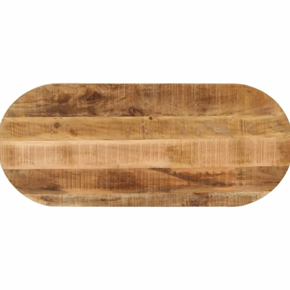 Accessoires Pour Tables-vidaXL Dessus de table 80x40x3,8 cm ovale bois massif de manguier brut Bois de manguier brut (naturel)