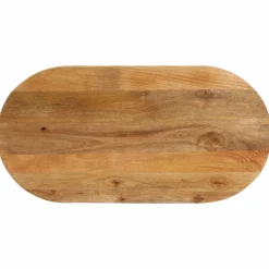 Accessoires Pour Tables-vidaXL Dessus de table 80x40x3,8 cm ovale bois massif de manguier Bois de manguier (finition ch&ecirc;ne)