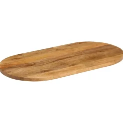 Accessoires Pour Tables-vidaXL Dessus de table 80x40x3,8 cm ovale bois massif de manguier Bois de manguier (finition ch&ecirc;ne)