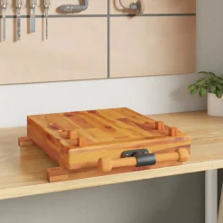 Accessoires De Quincaillerie-vidaXL Dessus d'établi avec étau 52x44x9,5 cm bois massif d'acacia