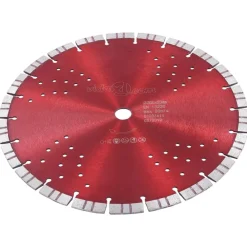 Accessoires D'Outils-vidaXL Disque de coupe diamanté avec turbo et trous Acier 300 mm