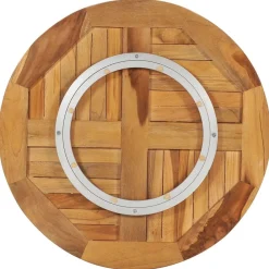 vidaXL Disque de table rotatif Bois de teck solide