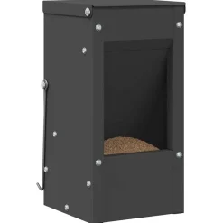 Articles Pour Animaux De Compagnie-vidaXL Distributeur pour lapins 12,5 x 12,5 x 25 cm Noir