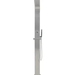 vidaXL Douche d'extérieur Acier inoxydable Incurvé