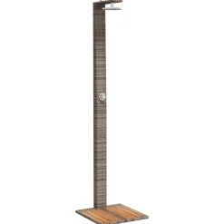Piscine & Spa-vidaXL Douche d'extérieur 50x55x224 cm résine tressée bois acacia Gris
