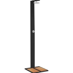 Piscine & Spa-vidaXL Douche d'extérieur 50x55x224 cm résine tressée bois acacia Noir