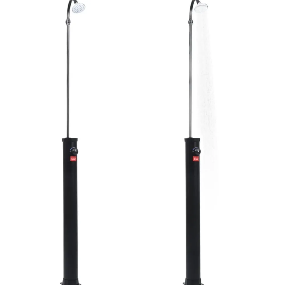 vidaXL Douche solaire de jardin Noir 215 cm 8 L