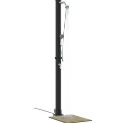 vidaXL Douche solaire extérieure Noir 217 cm PVC et Aluminium
