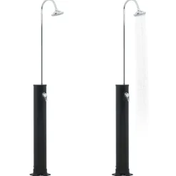 vidaXL Douche solaire Noir 214 cm 20 L