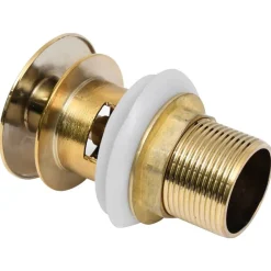 Plomberie-vidaXL Drain à poussoir sans débordement 6,4x6,4x9,1 cm Doré