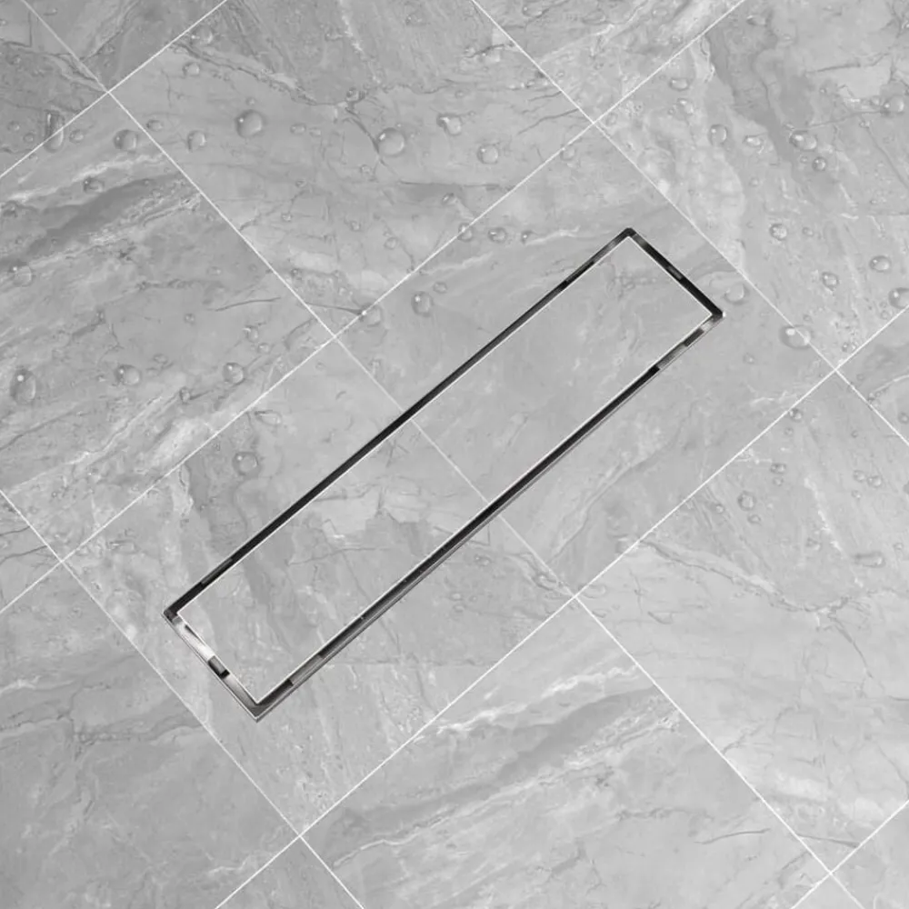 vidaXL Drain de douche linéaire 530 x 140 mm Acier inoxydable