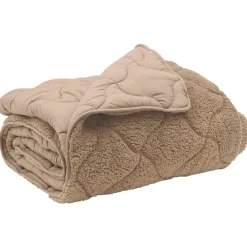 Linge-vidaXL Duvet complet toute l'année Matelassé 135 x 200 cm Taupe