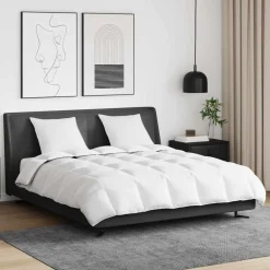 vidaXL Duvet d'hiver avec oreiller 3 pcs Blanc Plume de canard