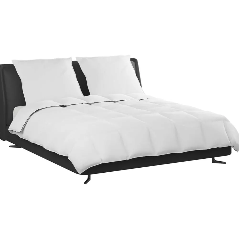 Linge-vidaXL Duvet d'hiver avec oreiller 3 pcs Blanc Plume de canard
