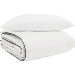 Linge-vidaXL Duvet d'hiver avec oreiller 2 pcs Blanc Plume de canard
