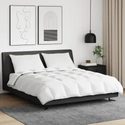 Linge-vidaXL Duvet d'hiver avec oreiller 3 pcs Blanc Plume de canard