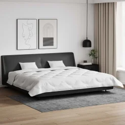vidaXL Duvet d'hiver avec oreiller 3 pcs Blanc Microfibre
