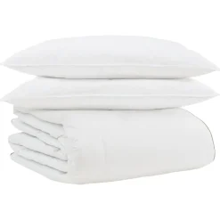 vidaXL Duvet d'hiver avec oreiller 3 pcs Blanc Plume de canard