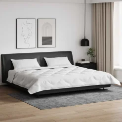 vidaXL Duvet d'hiver avec oreiller 3 pcs Blanc Microfibre