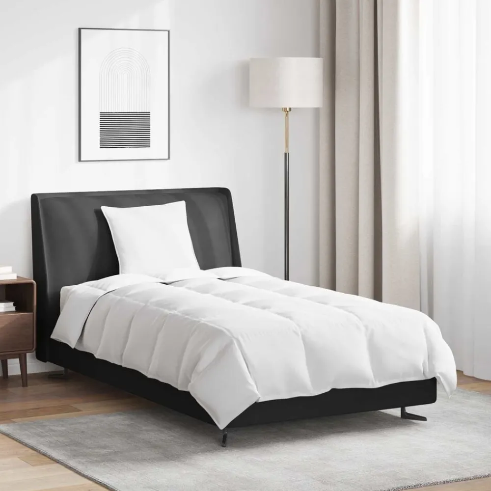 vidaXL Duvet d'hiver avec oreiller 2 pcs Blanc Plume de canard