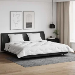 vidaXL Duvet d'hiver avec oreiller 3 pcs Blanc Microfibre