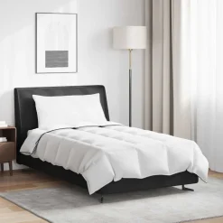 Linge-vidaXL Duvet d'hiver avec oreiller 2 pcs Blanc Plume de canard