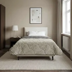 Linge-vidaXL Duvet d'hiver Matelassé 135 x 200 cm Gris clair