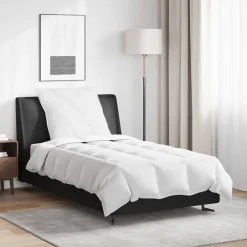 vidaXL Duvet d'été simple avec oreiller 2 pcs Blanc Plume de canard