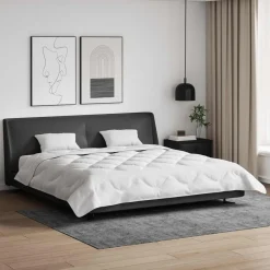 Linge-vidaXL Duvet d'été simple avec oreiller 3 pcs Blanc Microfibre
