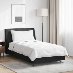 Linge-vidaXL Duvet d'été simple avec oreiller 2 pcs Blanc Microfibre