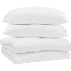 vidaXL Duvet d'été simple avec oreiller 3 pcs Blanc Microfibre