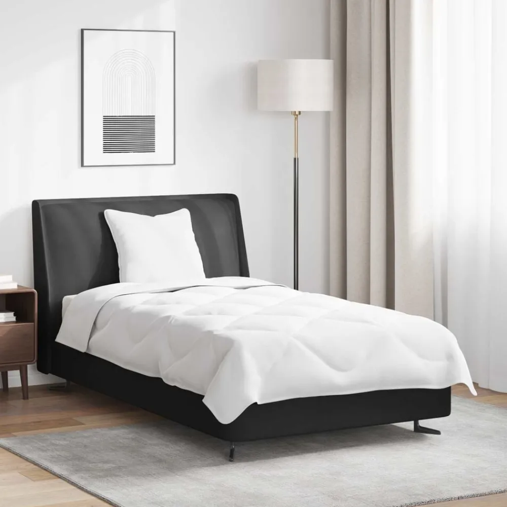 Linge-vidaXL Duvet d'été simple avec oreiller 2 pcs Blanc Microfibre