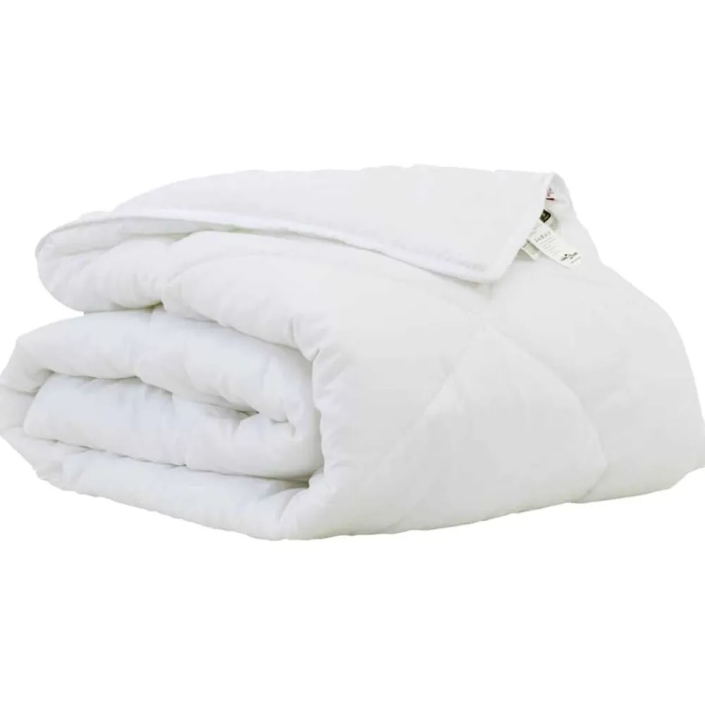 Linge-vidaXL Duvet d'été simple Blanc 220 x 135 x 3 cm Polyester