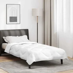 Linge-vidaXL Duvet d'été simple Blanc 220 x 135 x 3 cm Polyester