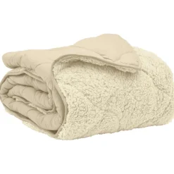 Linge-vidaXL Duvet d'été simple Matelassé Crème 135 x 200 cm Cr&egrave;me