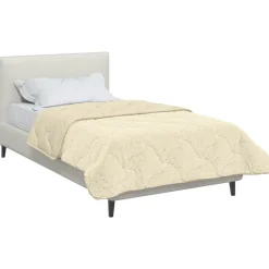 Linge-vidaXL Duvet d'été simple Matelassé Crème 135 x 200 cm Cr&egrave;me