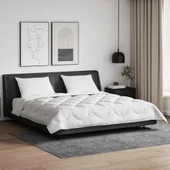 vidaXL Duvet toutes saisons avec oreiller 3 pcs Blanc Microfibre