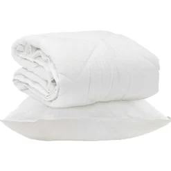 vidaXL Duvet toutes saisons avec oreiller 2 pcs Blanc Microfibre