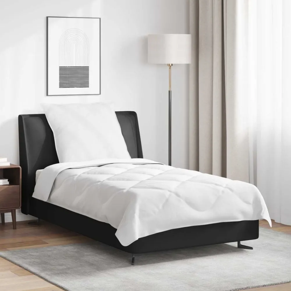 vidaXL Duvet toutes saisons avec oreiller 2 pcs Blanc Microfibre